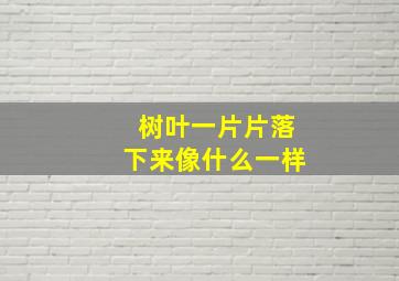 树叶一片片落下来像什么一样