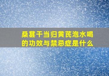 桑葚干当归黄芪泡水喝的功效与禁忌症是什么