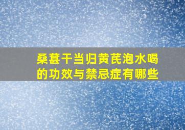 桑葚干当归黄芪泡水喝的功效与禁忌症有哪些