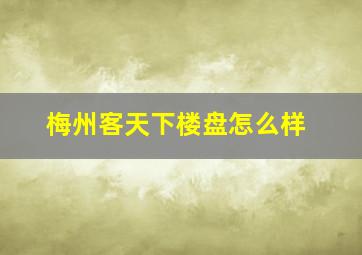 梅州客天下楼盘怎么样