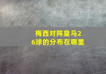 梅西对阵皇马26球的分布在哪里