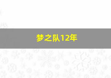 梦之队12年