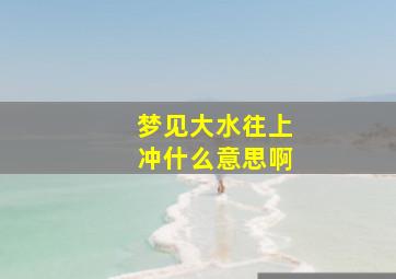 梦见大水往上冲什么意思啊