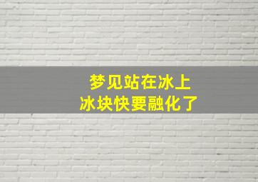 梦见站在冰上冰块快要融化了