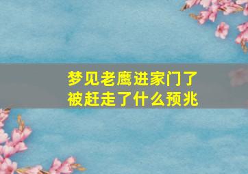 梦见老鹰进家门了被赶走了什么预兆