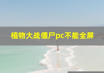 植物大战僵尸pc不能全屏