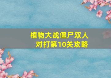 植物大战僵尸双人对打第10关攻略