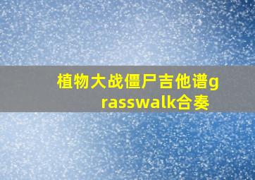 植物大战僵尸吉他谱grasswalk合奏