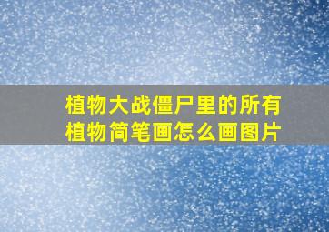 植物大战僵尸里的所有植物简笔画怎么画图片