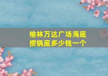 榆林万达广场海底捞锅底多少钱一个