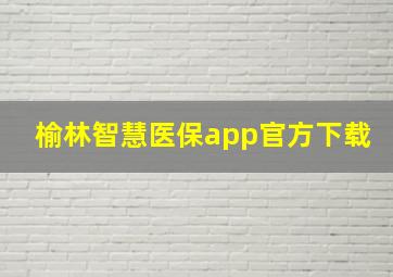 榆林智慧医保app官方下载