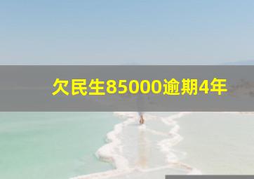 欠民生85000逾期4年