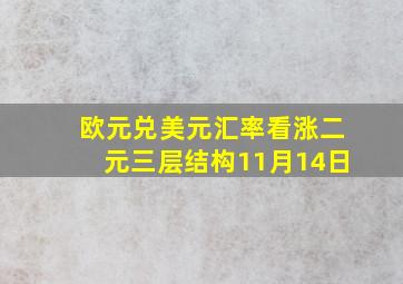 欧元兑美元汇率看涨二元三层结构11月14日