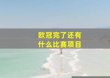 欧冠完了还有什么比赛项目