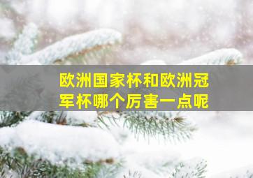 欧洲国家杯和欧洲冠军杯哪个厉害一点呢