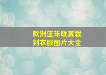 欧洲篮球联赛裁判衣服图片大全