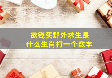 欲钱买野外求生是什么生肖打一个数字