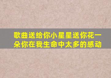 歌曲送给你小星星送你花一朵你在我生命中太多的感动