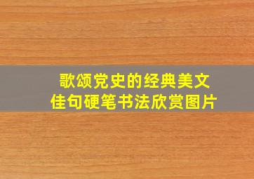 歌颂党史的经典美文佳句硬笔书法欣赏图片