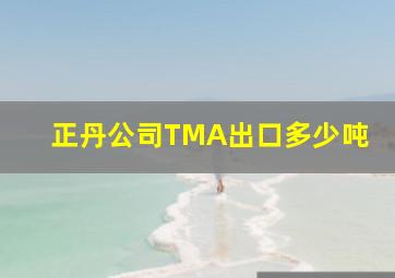 正丹公司TMA出口多少吨