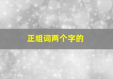 正组词两个字的