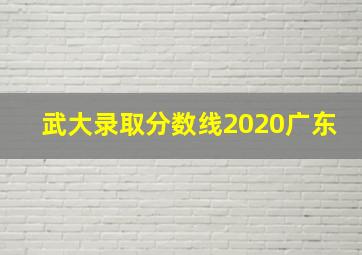 武大录取分数线2020广东