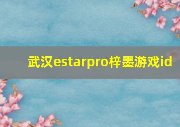 武汉estarpro梓墨游戏id