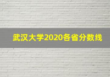 武汉大学2020各省分数线