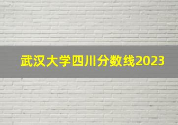 武汉大学四川分数线2023