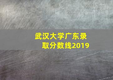 武汉大学广东录取分数线2019