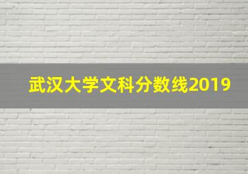 武汉大学文科分数线2019