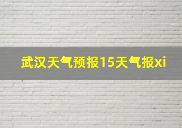 武汉天气预报15天气报xi