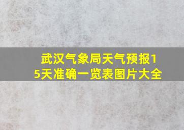 武汉气象局天气预报15天准确一览表图片大全