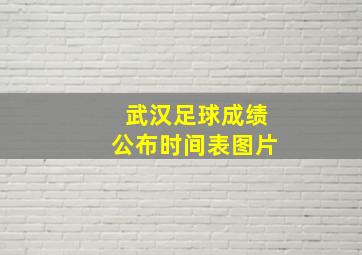 武汉足球成绩公布时间表图片