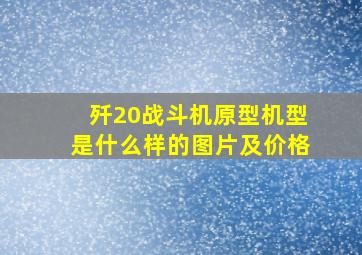 歼20战斗机原型机型是什么样的图片及价格