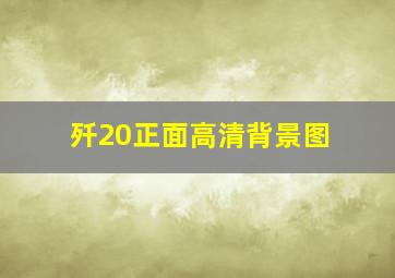 歼20正面高清背景图