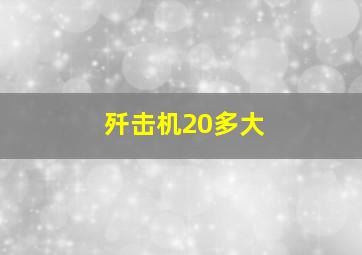 歼击机20多大