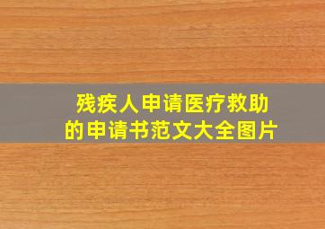 残疾人申请医疗救助的申请书范文大全图片