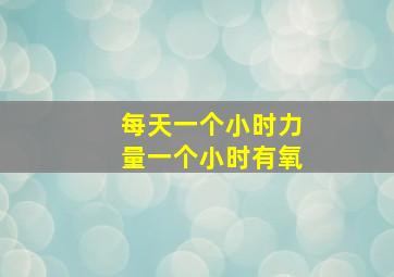 每天一个小时力量一个小时有氧