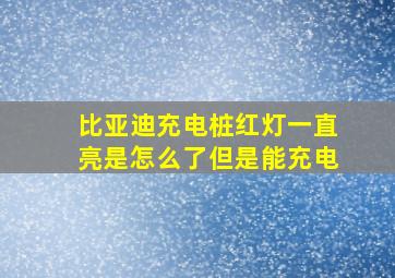 比亚迪充电桩红灯一直亮是怎么了但是能充电