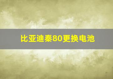 比亚迪秦80更换电池