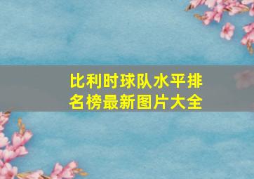 比利时球队水平排名榜最新图片大全