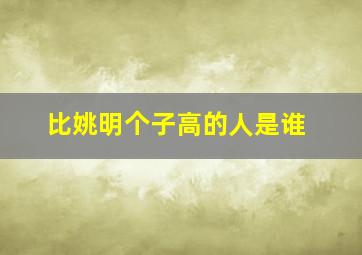 比姚明个子高的人是谁