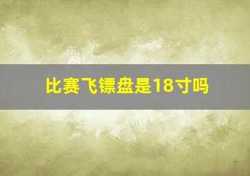 比赛飞镖盘是18寸吗