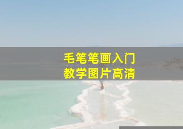 毛笔笔画入门教学图片高清