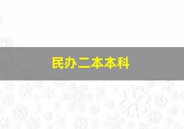 民办二本本科