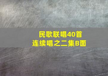 民歌联唱40首连续唱之二集B面