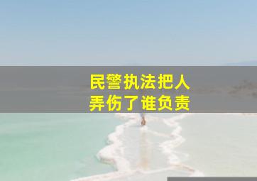 民警执法把人弄伤了谁负责