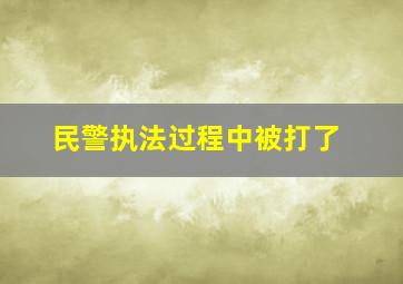 民警执法过程中被打了