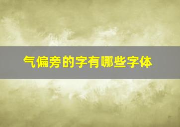 气偏旁的字有哪些字体